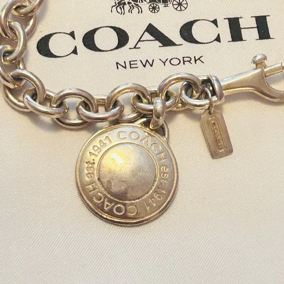 Coach 925 Sterling Silver Charm Bracelet - Picture 4 of 14